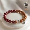 Pulsera de la Marca Colgante Auspicioso de Melocotón Cinabrio para Hombres y Mujeres Pulsera de Cuentas del Año de Nacimiento del Zodíaco Chino para Regalo