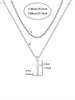 Collar Apilado de Acero Inoxidable con Doble Capa y Cruz Doble Transfronterizo Nuevo Europeo y Americano para Hombres, Accesorios de Alta Gama para Combinación de Moda, Yiwu