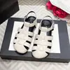 Sandalias romanas de nicho hueco suela blanda sandalias casuales huecas retro 2026 sandalias de punta cerrada mujer verano nuevas cómodas