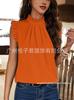 Top de Mujer de Amazon Primavera y Verano 2024 Temperamento Comercio Exterior Casual Color Sólido Camisa Top