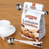 Utensílios de Cozinha Japoneses e Coreanos Colher Criativa de Aço Inoxidável Multifuncional Colher de Café Colher Medidora de Leite em Pó com Clipe de Vedação Explosões