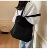 Bolsa de Lona Simples Feminina Nova de Grande Capacidade para Ombro/Axila Nicho Versátil Casual para o Dia a Dia Bolsa Tote