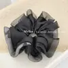 Scrunchie de Cetim de Alta Qualidade com Acabamento de Pérolas, Prendedor de Cabelo Estilo Coreano para Rabo de Cavalo e Coque, Realça a Elegância