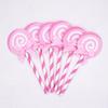 Paquete de 6 Toppers Decorativos para Pasteles Tarjetas de Cumpleaños Paleta Lazo Suministros para Fiestas Bandera Inserts Pequeños Creativos