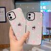 Funda Popular Rosa Lazo Manzana 18Pm para Teléfono iPhone 17 Anti-Caídas Cubierta Protectora 15 Borde Doble Color 14 Funda Suave