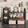 Organizador de cosméticos de escritorio, estante de almacenamiento para tocador para productos de cuidado de la piel, organizador de lavabo de baño de gran capacidad, estante de varios niveles