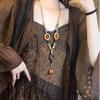 Collar de Cerámica Estilo Bohemio Retro Nuevo Estilo Chino Gama Alta Estilo Étnico Extranjero Zen Cadena Larga de Lana Accesorios