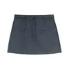 Traje Gris Falda Casual Mujer Verano 2026 Nueva Falda de Cintura Alta Adelgazante de Corte A Falda Corta Ajustada a la Cadera Petite