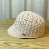 Novo estilo chapéu feminino primavera e verão boné design sentido nicho oco cabeça pequena wai mulheres gelo seda boné boina