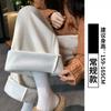 Pantalones de pierna ancha para mujer hechos de tela de arroz glutinoso, Nuevo estilo Primavera y Otoño 2026, Corte recto holgado, Caída fluida, Estilo relajado y perezoso, Pantalones casuales deportivos de punto