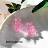 Venta caliente rosa transparente oso de dibujos animados resina accesorios DIY hebilla de zapato material decorativo accesorios para zapatos con agujeros accesorios de amor
