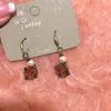 Pendientes de Piedra Natural Estilo Bosque, Nácar, Elefante Pequeño y Gato, Pendientes Vintage Hechos a Mano de Nicho con Aguja de Plata para Mujer