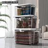 Caixa de Armazenamento Transparente Caixa de Armazenamento Extra Grande Organizador de Brinquedos Doméstico Caixa de Armazenamento de Plástico para Roupas e Lanches Porta-malas