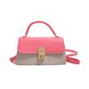 Bolso de Primavera 2025 para Mujer, Bolso Textil Personalizado para Viajero, Color Popular en Contraste, Bolso Cruzado Versátil, Bolso de Hombro Cuadrado Pequeño