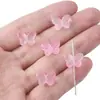 Vidro Cor Transparente Borboleta Feito à Mão Estilo Antigo Passo Sacudir Cabeça Acessórios de Cabelo Feito à Mão DIY Grampo de Cabelo Materiais Acessórios