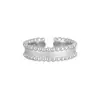 Anillo Minimalista S925 Plata de Ley Borde de Perla Redonda Mate Liso para Mujer Estilo de Personalidad de Nicho Ins Estilo Fresco Anillo Versátil para el Dedo Índice