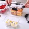 Caja de conservación de alimentos frescos para refrigerador, de gran capacidad, para ensaladas y frutas, caja bento para el hogar, transparente, de plástico de grado alimenticio, sellada.