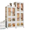 Guarda-roupa Doméstico Quarto Armário Simples de Armazenamento Organização de Roupas Guarda-roupa Bebê Armário de Armazenamento de Plástico Em Estoque Atacado