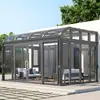 Venda Direta de Fábrica Villa Liga de Alumínio Solário Jardim ao Ar Livre Isolamento Térmico À Prova de Som Sala com Toldo Vidro de Terraço Gazebo