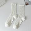 Calcetines apilados para niños verano calcetines finos de media caña algodón primavera y otoño gris estilo miu ballet con zapatos de cuero pequeños medias