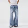 Jeans Anchos de Moda Estilo Americano 2026 para Hombre, Pantalones Holgados Ligeramente Acampanados de Gama Alta para Verano en Stock