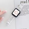 Adequado para Apple Watch se Watch Pulseira Apple 1-10 Geração Diamante Xadrez Três Estrias Cerâmica Metal Strap