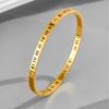 Versão coreana do popular bracelete de algarismos romanos da moda bracelete aberto feminino bracelete de casal simples aço titânio não desbota atacado