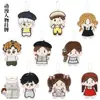 Novos personagens de desenhos animados anime bidimensionais de pelúcia, pingentes DIY feitos à mão para decorar mochilas e caixas