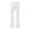 Calça Sharkskin Micro-flare de Oito Minutos Feminina 2026 Novo Estilo Calça Yoga Petite Elástica Casual Flare Calça de Verão Fina