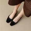 -sapatos de salto grosso de camada única xiangfeng plus size para mulheres, couro macio genuíno, combinação de cores de temperamento francês, saltos altos profissionais para trabalho