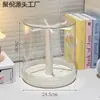 Caixa de Exibição Labubu Caixa de Armazenamento de Pingente Labubu Rotativa Transparente Pendurado Brinquedo de Pelúcia Boneca de Vinil Capa de Poeira