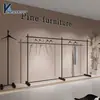 Perchero de Pie para Ropa Tienda de Ropa Simple de Hierro Negro Estante de Pie Perchero de Exhibición para Ropa Perchero de Exhibición para Tienda de Ropa para Mujer