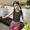 Colete Básico de Cor Sólida Estilo Coreano de Verão para Meninas Aimo Beibei, adequado para usar por dentro ou por fora, elástico, justo e refrescante