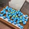 Corazón de Turquesa de Magnesita Incrustado Superficie Mate Accesorios de Juguete Joyería DIY con Cuentas y Cuentas Espaciadoras