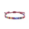 Pulseira Transfronteiriça Colorida de Algodão e Linho Estilo Étnico Novo Boêmio, Pulseira de Tecido Trançado Simples e Versátil