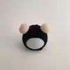 Estilo Ins Lindo Bola Bebé Cordones Otoño e Invierno Cálido Gorro Fetal Protección Orejas Bebé Niño Sombrero Felpa Moda