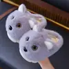 Pantuflas de algodón para niños, para niños, otoño e invierno, antideslizantes, con dibujos animados lindos, para uso en casa, engrosadas y cálidas, pantuflas de algodón peludas para niños y niñas