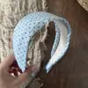 Diadema de Borde Ancho Rellena de Esponja Estilo Retro Perezoso con Lunares Borde Ancho para Mujer Nicho Sensación de Alta Gama Diadema para Lavarse la Cara Banda Elástica para el Cabello