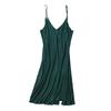 Sling de Seda Tricotado Camisolas Femininas Sem Manga Saia Comprimento Médio Sexy Verão Saia de Forro Base Saia Feminina Fina