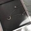 2022 flash Diamante pequeña luna estrellas generoso temperamento estético collar cadena clavícula
