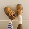 Nuevos Zapatos Birkenstock de Invierno Gruesos para Mujer 2026 con Forro de Felpa, Cierre de Velcro, Zapatos Peludos, Mocasines Maillard que Aumentan la Altura, Zapatos de Algodón