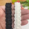 Outono e inverno preto e branco pequeno estilo perfumado borda pressionando tira lã fita renda faça você mesmo roupas casaco acessórios acessórios decorativos