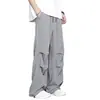 Pantalones Casuales Frescos Estilo Americano para Hombre, Verano Delgados Modelo Nuevo 2025, Fluidos de Secado Rápido tipo Paracaidista Pierna Ancha Holgados Largos para Hombre