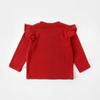 Ropa para Bebé Multicolor Camiseta Base Bordada con Corazones Camiseta de Manga Larga Versátil para Primavera y Otoño Top Elegante