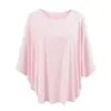 Camiseta de Manga de Murciélago Estilo Perezoso Nuevo Verano para Mujer, Máscara Pura Deseo Suelta, Camisa Cubre-Ropa Fina de Protección Solar para Mujer