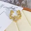 Caixa Surpresa ao Vivo Estilo Palácio Vintage Esmalte Floral Gota de Óleo Anel Aberto Luxo Leve Anel de Ponta