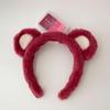 Accesorios Haiyue Diadema Linda de Oso Orejas Color Rojo Rosa para Mujeres Verano Diadema de Felpa Rosa Celebridad de Internet 2022 Nuevo Sombrero