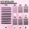 Cílios Postiços Personalizados para Comércio Exterior Amazon Transfronteiriço Kit de Cílios Postiços Mistos DIY Lash40D 80P Cílios em Aglomerado de Cola Quente