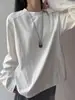 Camiseta de Estilo Americano con Cuello Pequeño y Mangas Largas para Hombres y Mujeres, Nueva Sudadera Resistente de Hombro Normal para Otoño e Invierno, Camiseta Deportiva de Secado Rápido para Capa Base