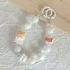Nueva muñeca de letra cadena para teléfono móvil con cuentas vivir con la misma cadena colgante llavero de coche colgante para bolso accesorios al por mayor
